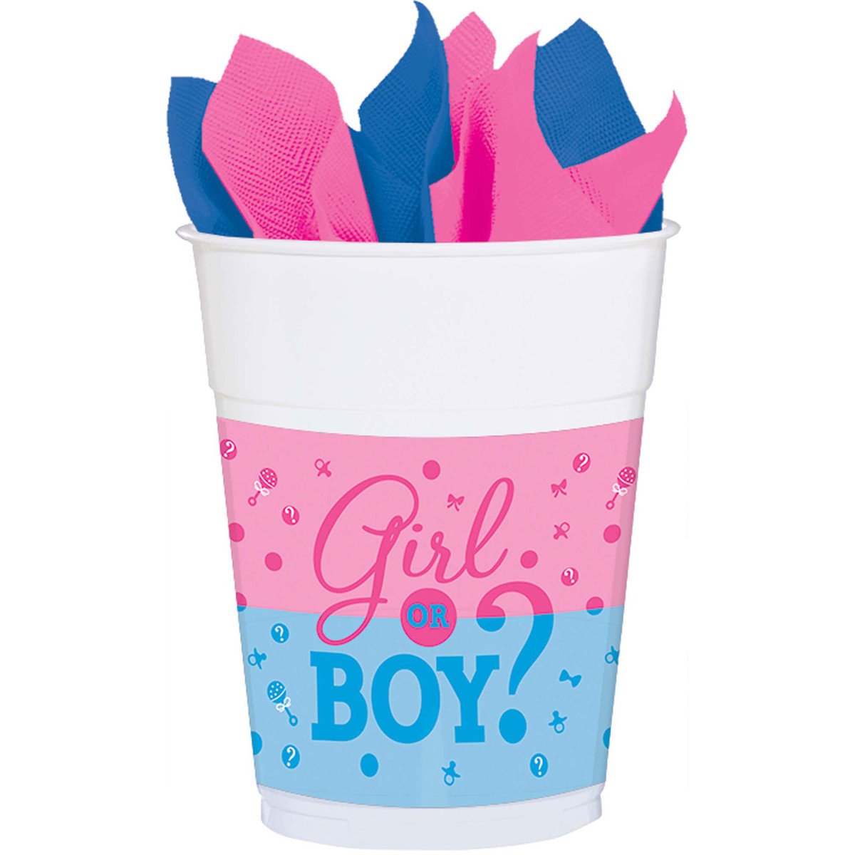 girl or boy plastic cups 25pcs