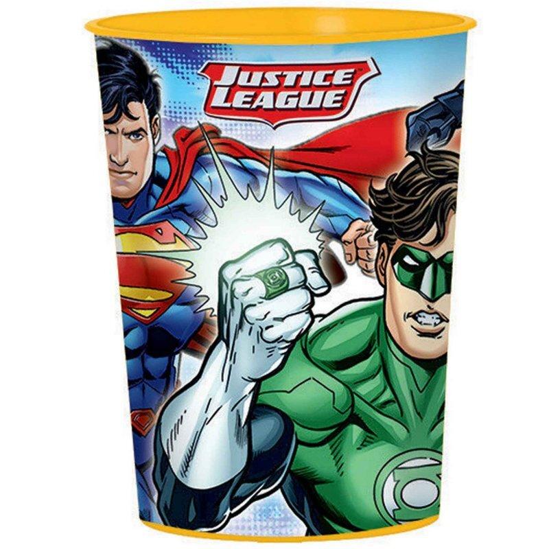 justice league plastic favor cup 16oz