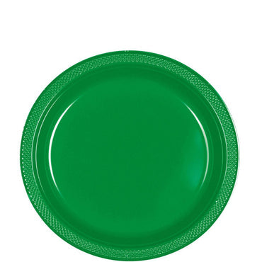 Paper plates, green color, 7 inch, 20 pieces