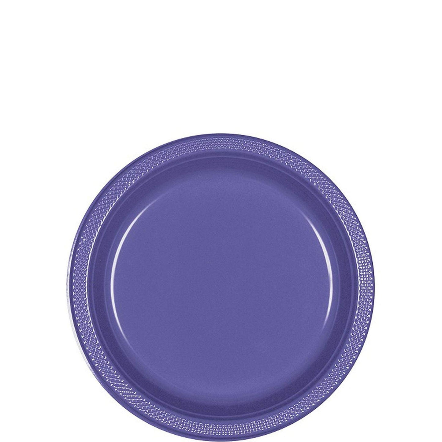 Plastic plates, purple color, 7 inches, 20 pieces