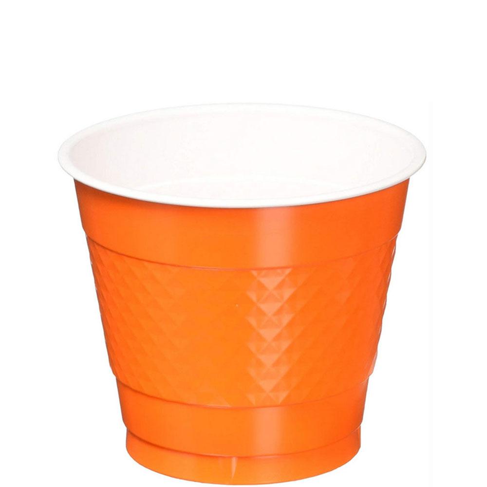 أكواب بلاستيكية برتقالية اللون من أمسكان، 266 مل، 20 قطعة، أدوات مائدة للحفلات
