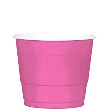 Pink plastic cups