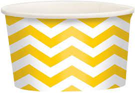 yellow sunshine chevron treat cups