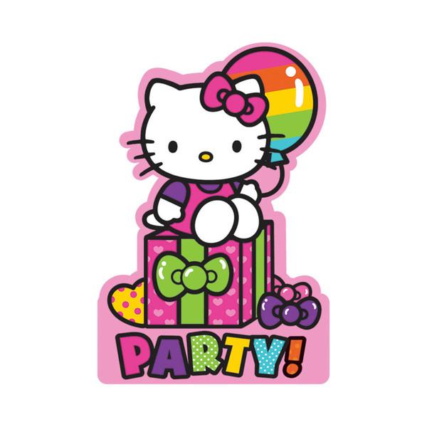 hello kitty rainbow invitation 8pcs