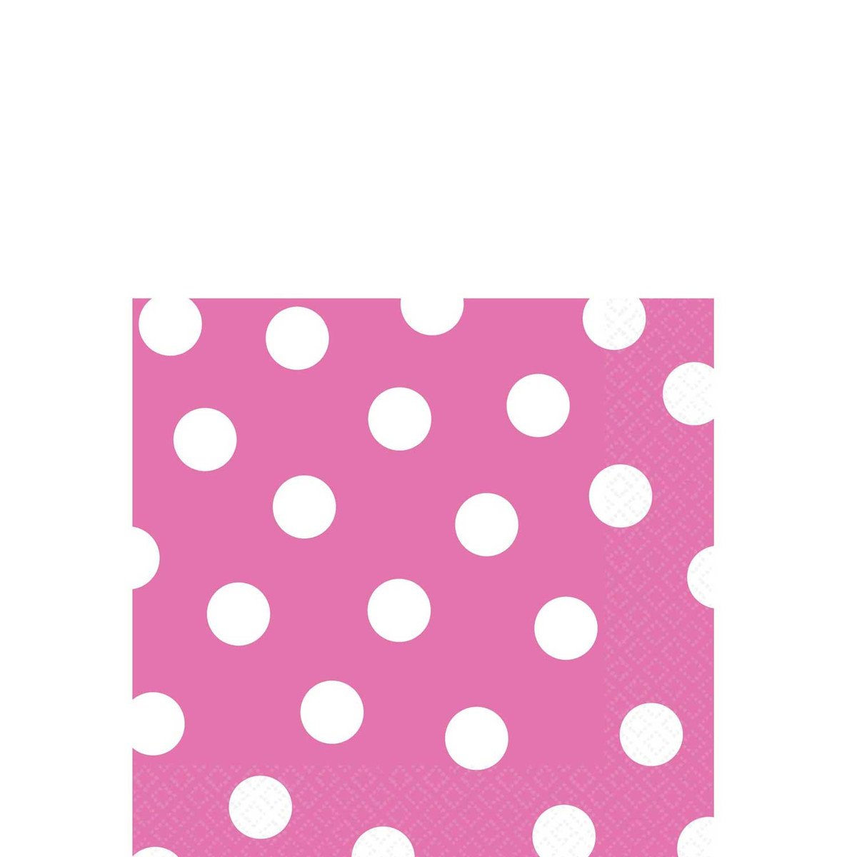 مناديل مشروبات ورقية وردي منقط 16 قطعة | Bright Pink Dots Beverage Tissues 16Pcs