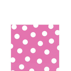 bright pink dots beverage tissues 16pcs