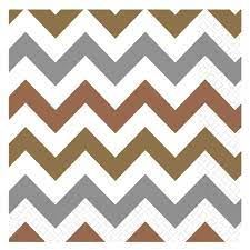 mixed metals chevron lunch tissues 16pcs