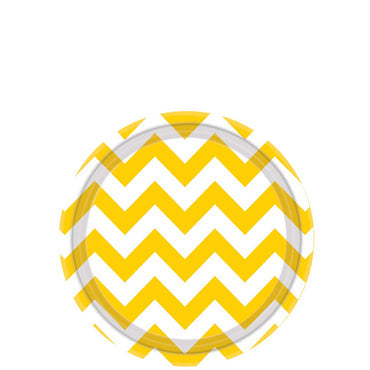 yellow sunshine chevron 7inch plate