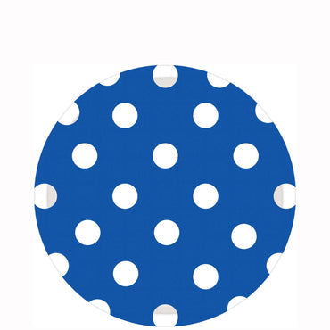 bright royal blue dots paper plates 7in 8pcs