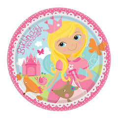 woodland princess round plates 9in 8pcs