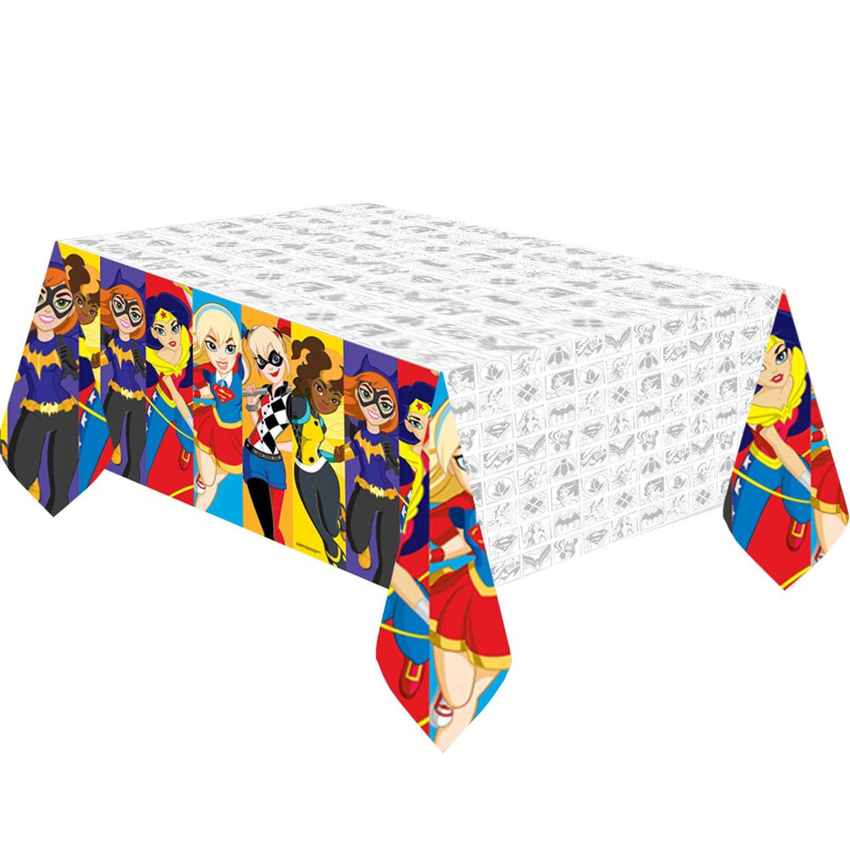 dc superhero girls plastic tablecover