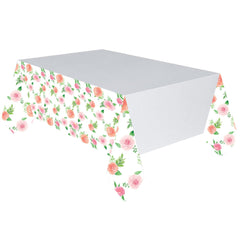 floral baby girl paper tablecover