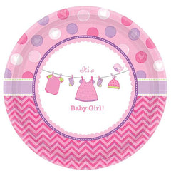 shower with love girl plates 10 50in 8pcs