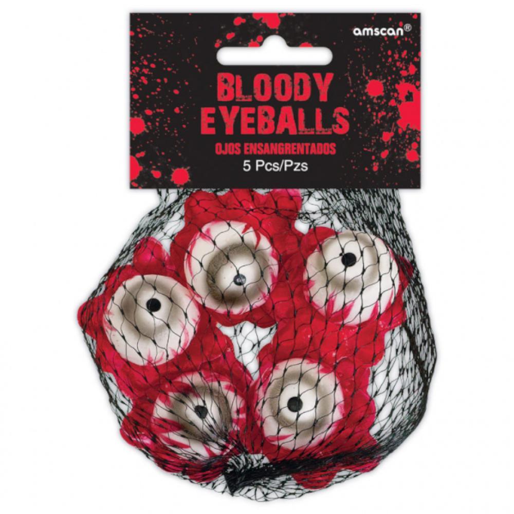 halloween asylum bloody eyeballs plastic 5pcs