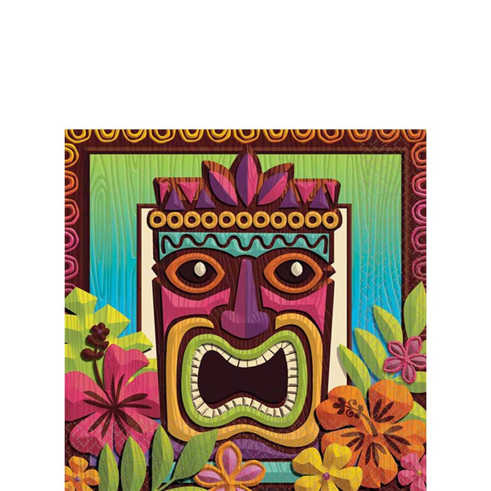 tropical tiki big party pack lunch tissues 125pcs