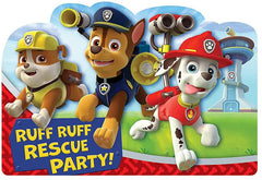 paw patrol postcard invite