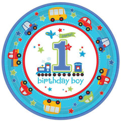 all aboard round paper plates 10 50in 18pcs