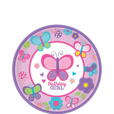 sweet birthday girl round paper plate 7 inches mid count