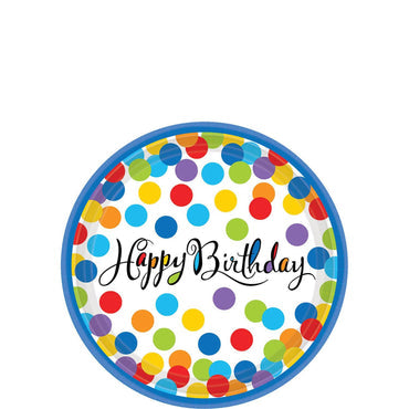 Paper birthday plates 7 inch 28 pieces