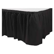 plastic table skirt jet black 14 x 29in