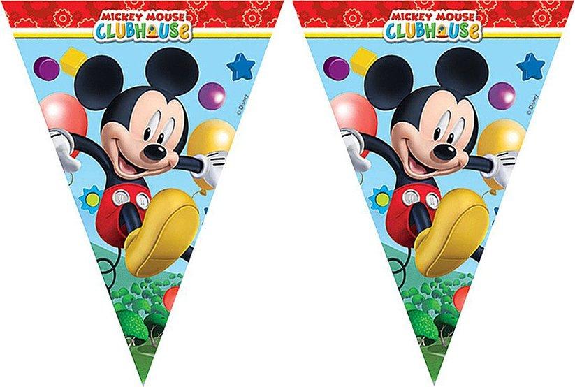 ميكي ماوس لافتة عيد ميلاد مثلثة، 2.3 سم