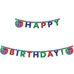 pj masks diecut happy birthday banner