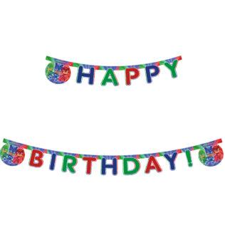 Pj Masks Diecut Happy Birthday Banner