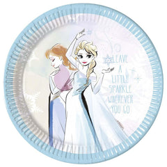 frozen sparkle paper plates 9in 8pcs