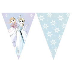 frozen sparkle disney triangle flag banner