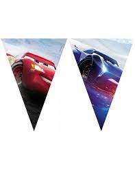 cars the legend of the track disney triangle flag banner