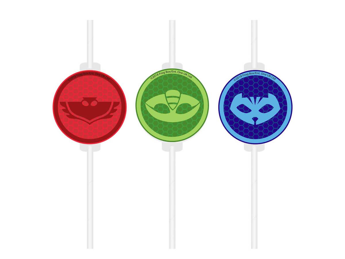 pj masks drinking straws 4pcs