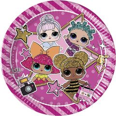 lol metallic paper plates 7in 8pcs