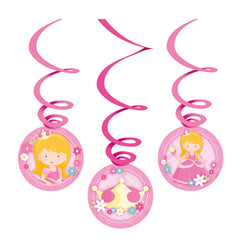 my princess swirl decorations 6pcs