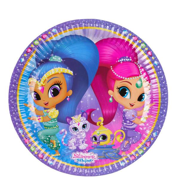 shimmer shine paper plates 9in 8pcs