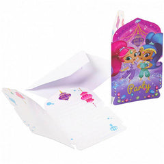 shimmer shine invitations envelopes 8pcs