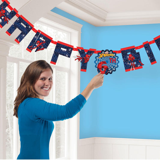 Spider-Man Add An Age Letter Banner Decorations - Party Centre