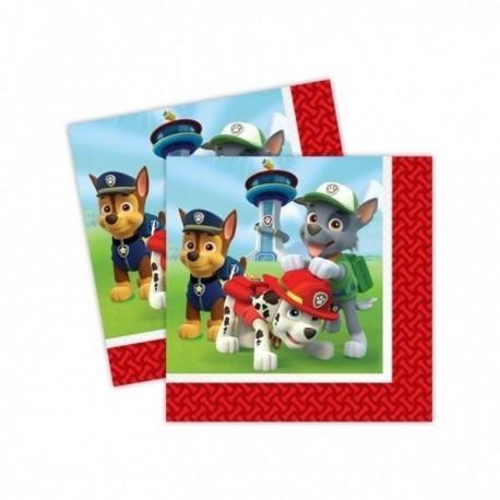 paw patrol napkins 33x33 cm 20ct