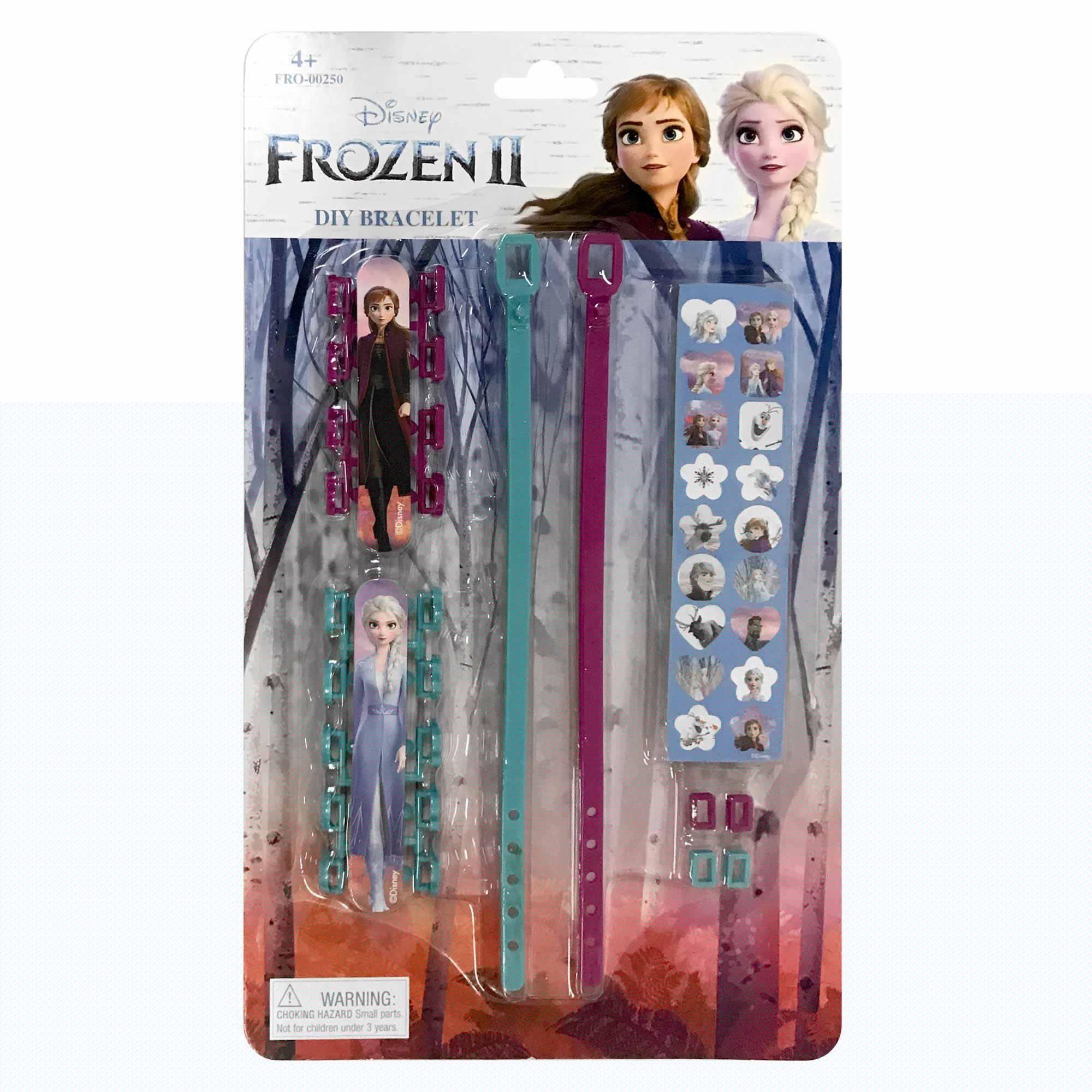 مجموعة اساور ديزني فروزن مع ملصقات من انا والسا