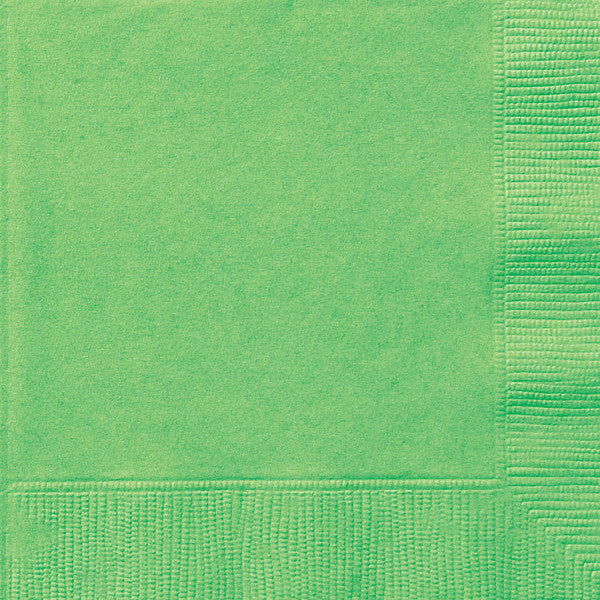 LIME GREEN SOLID LUNCHEON NAPKINS, 20CT