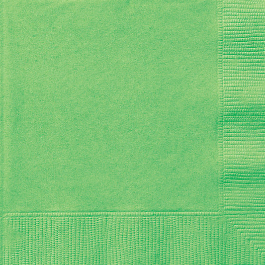 LIME GREEN SOLID LUNCHEON NAPKINS, 20CT