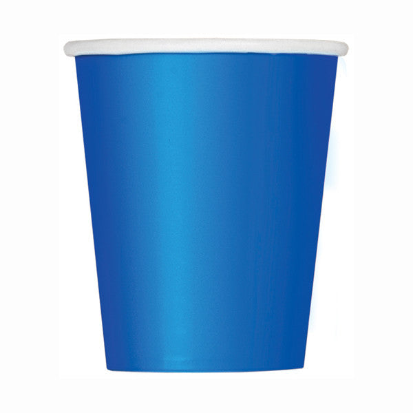 royal blue solid 9oz paper cups 8ct