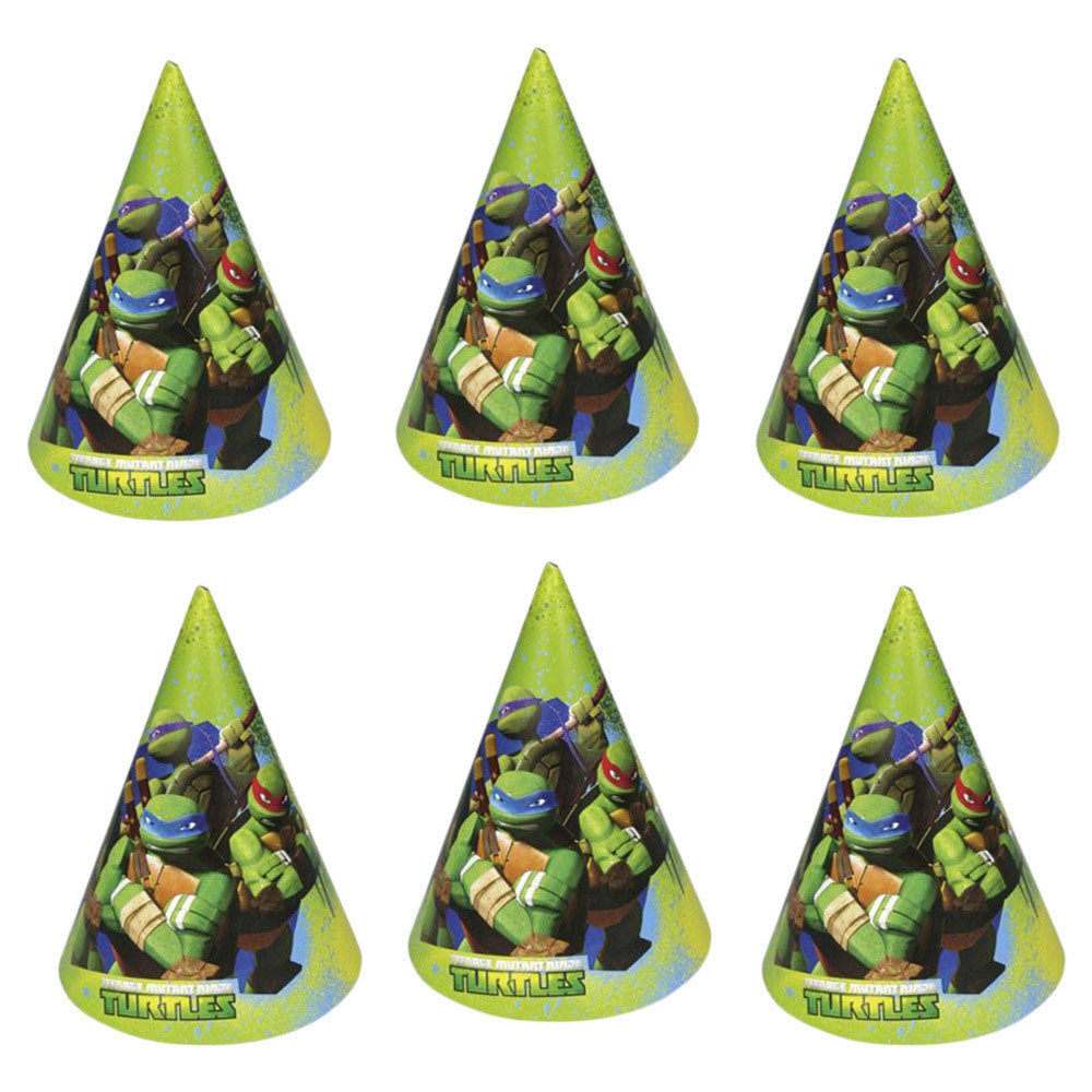 teenage mutant ninja turtles party hats 6pcs