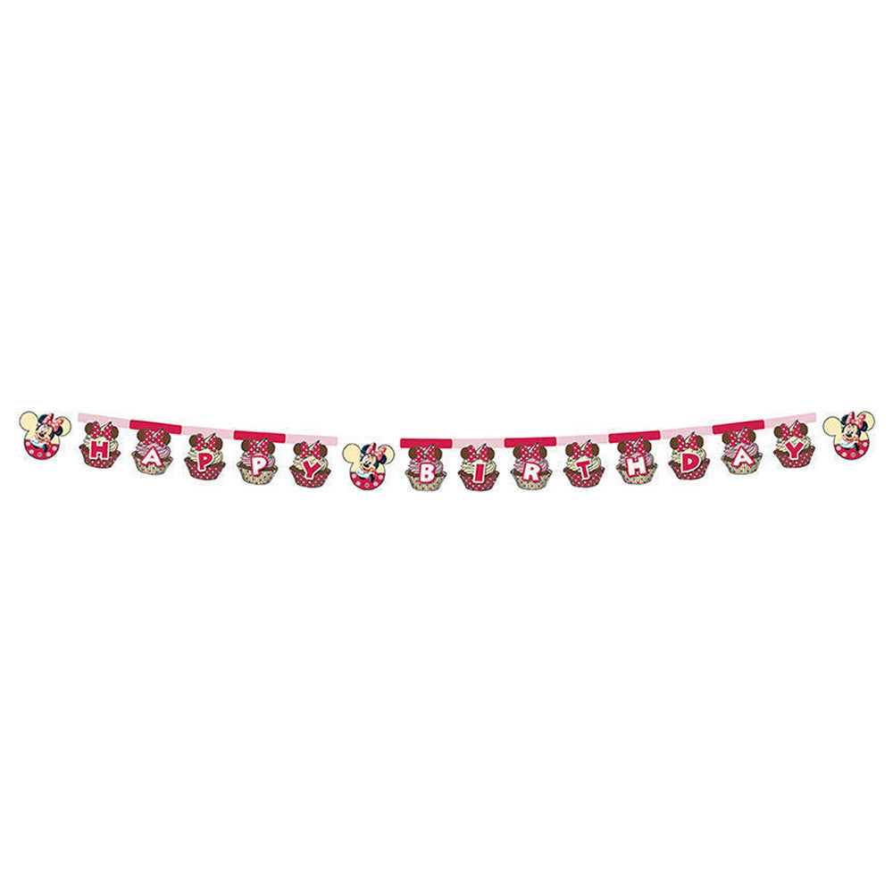 minnie cafe happy birthday die cut banner