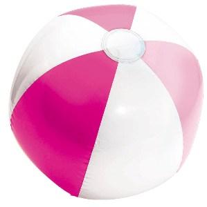 pink inflatable beach ball 13in