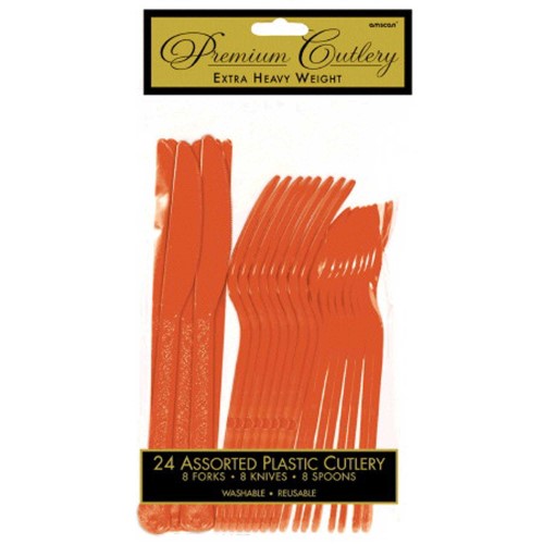 orange peel heavy weight assorted cutlery 24pcs