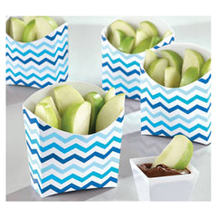 blue paper snack container 24pcs