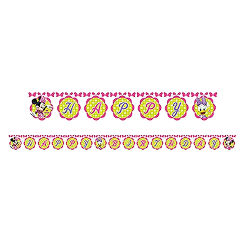 minnie bowtie happy birthday die cut banner