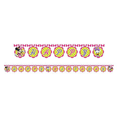 minnie bowtie happy birthday die cut banner