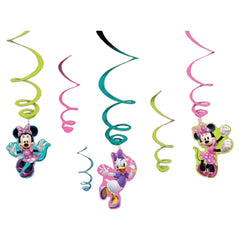 minnie mouse swirl decorations 6pcs